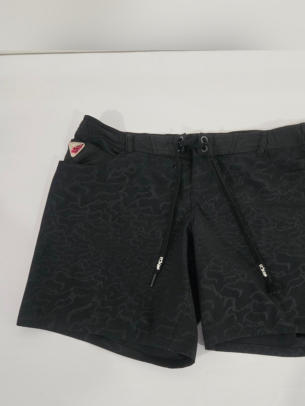 Fox Racing Active Shorts Black Fox Head Graphic Print Size 11 Moto